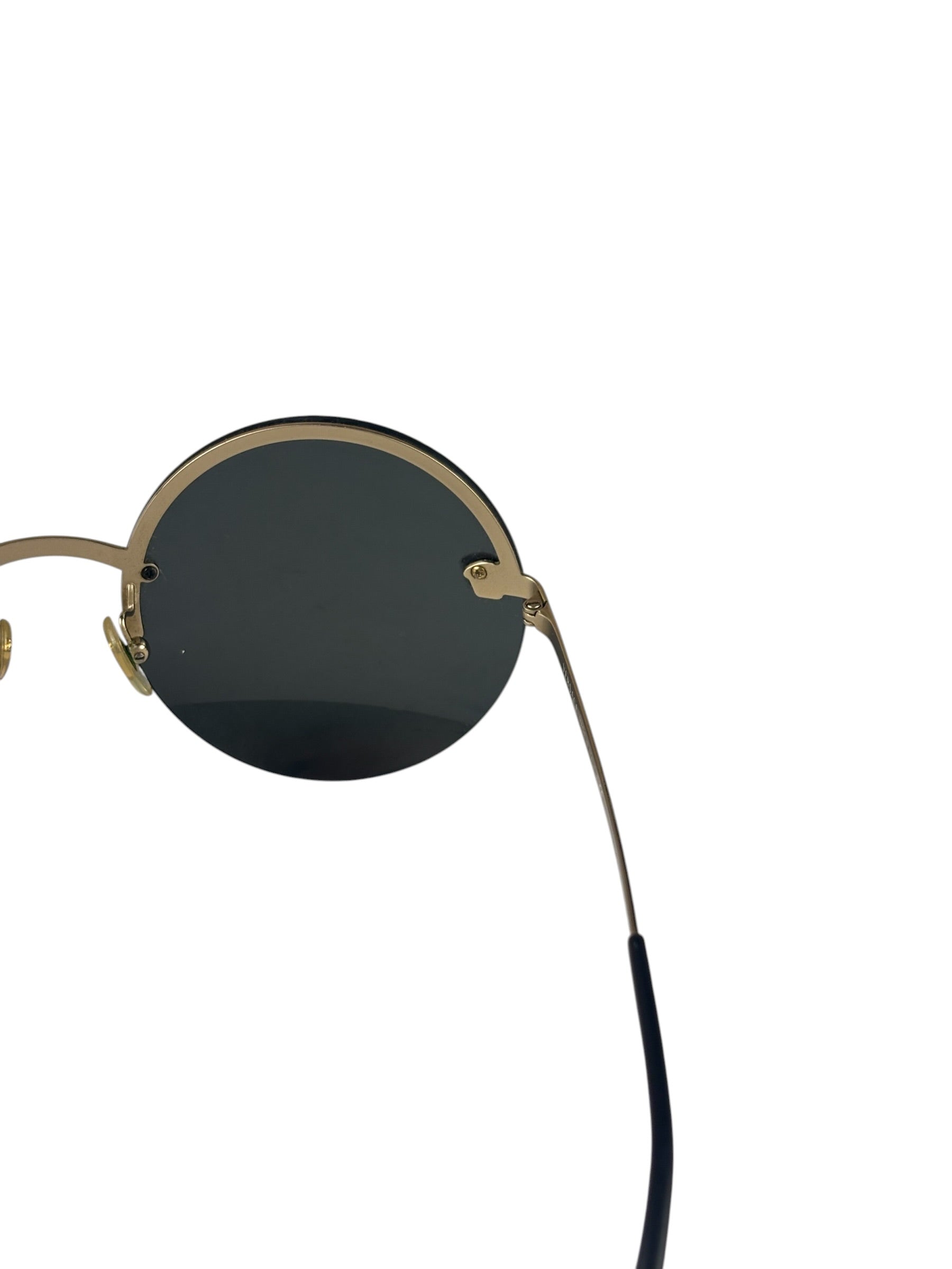 Versace Black MOD.2176 Circular Sunglasses