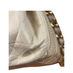 Chanel Beige Quilted Leather Accordion Double Flap Bag 2005