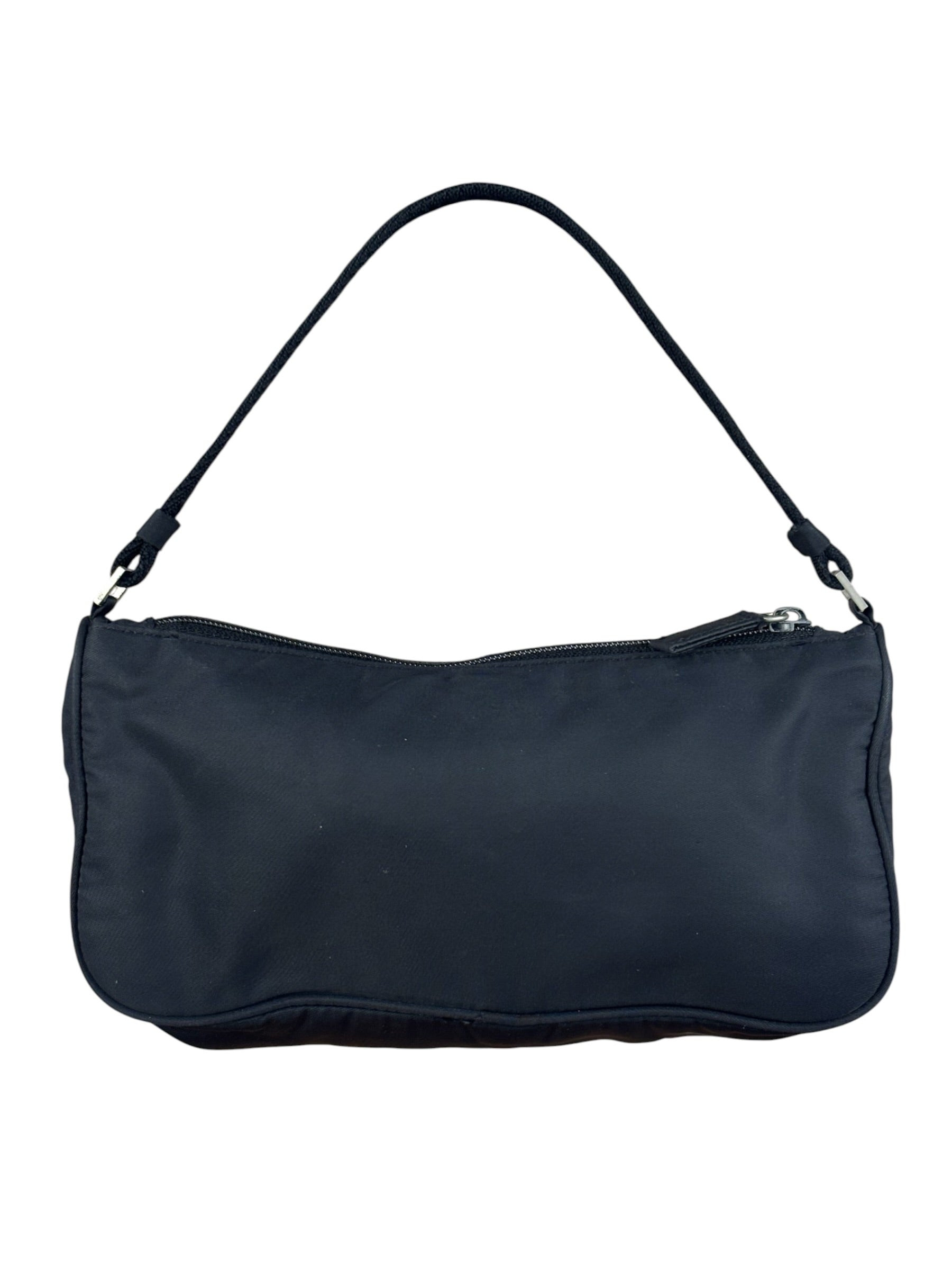 Prada Black Nylon Tessuto Mini Sport Pochette Shoulder Bag