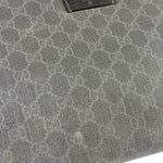 Gucci Grey/Black Leather GG Supreme Messenger Bag