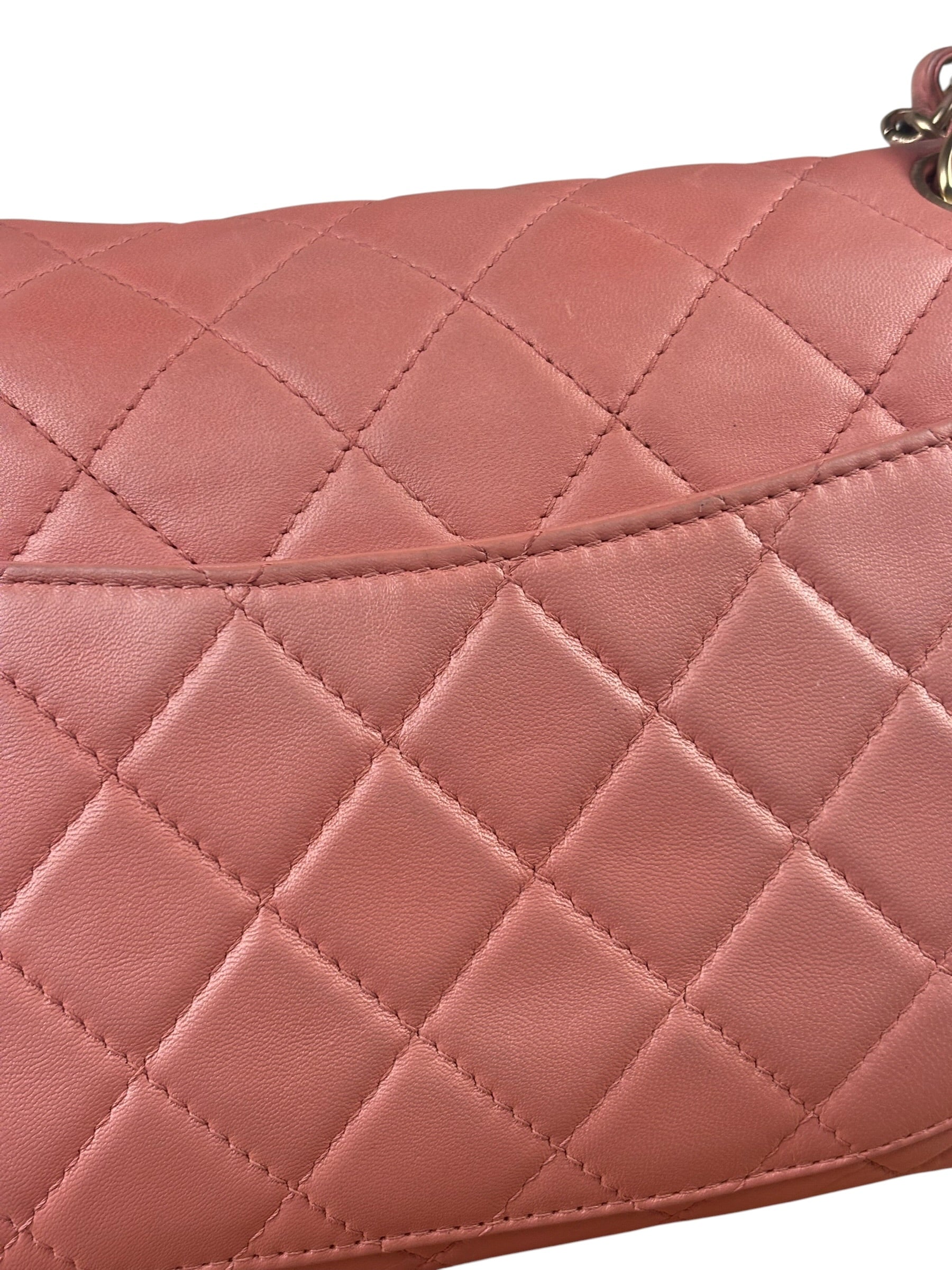 Chanel Pink Quilted Lambskin Timeless Chain Shoulder Bag 2010
