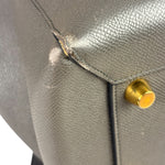 Celine Grey Grained Calfskin Belt Shoulder Bag