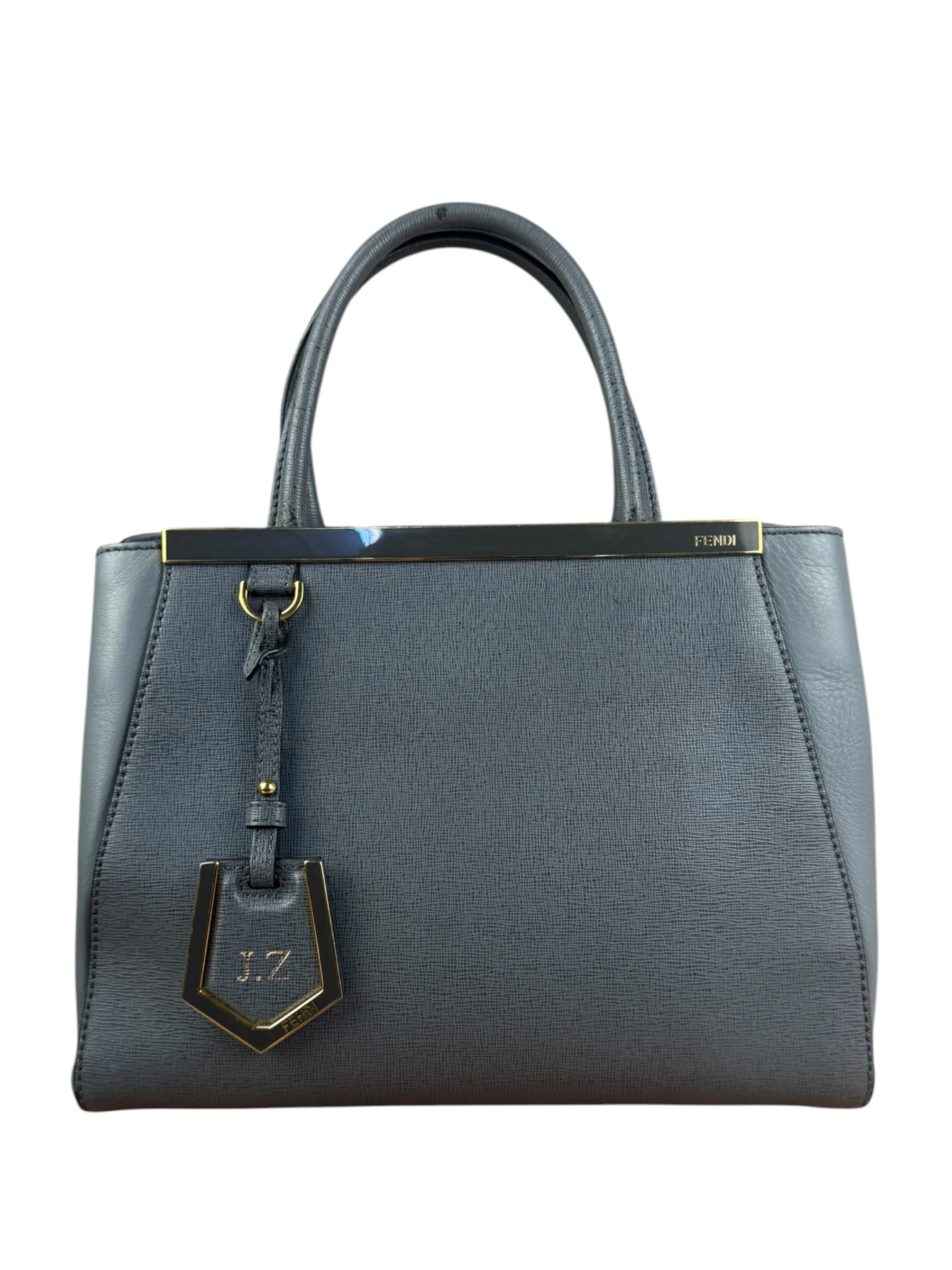 Fendi Grey Leather 2Jours Tote/Hand Bag