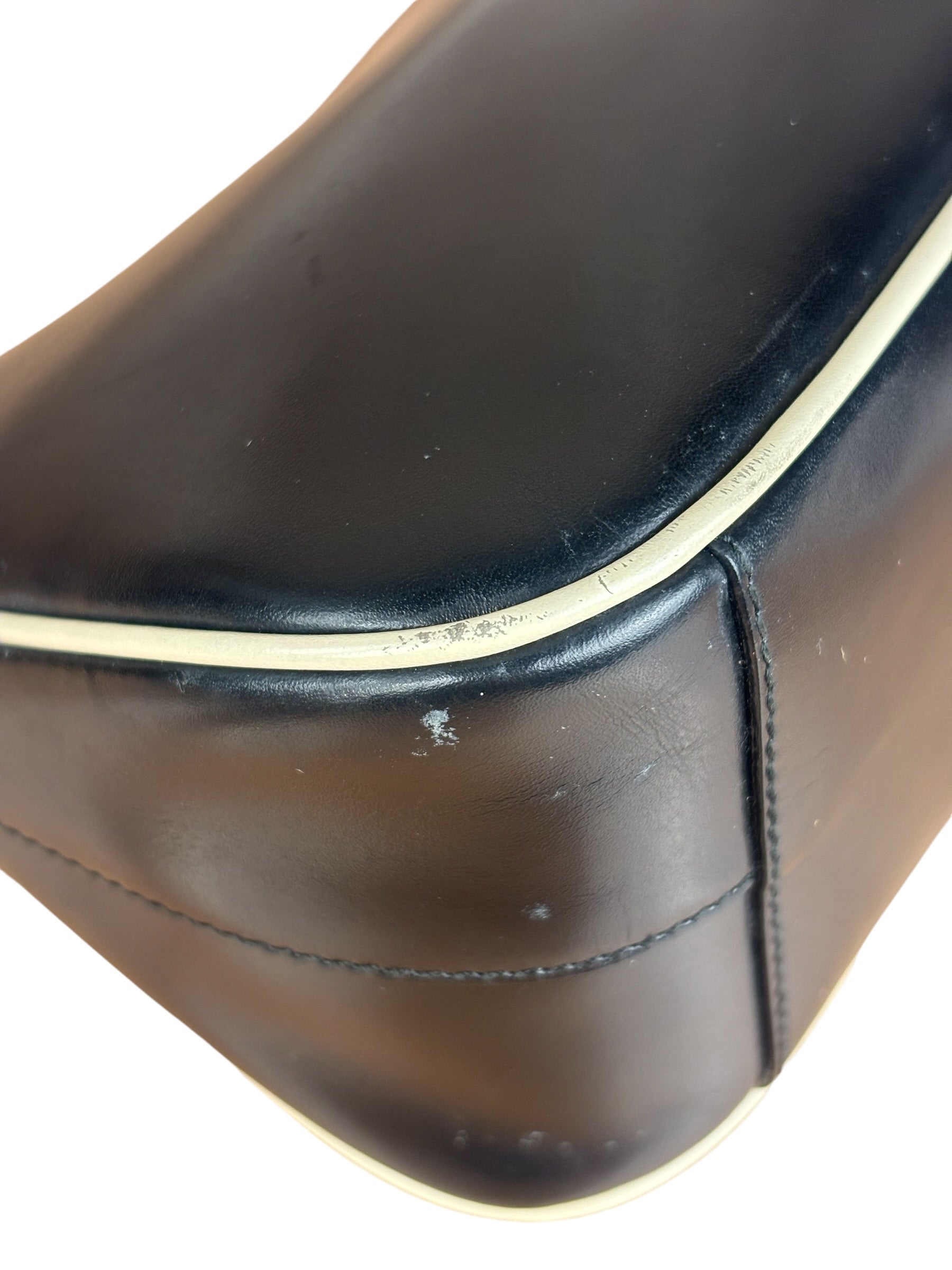 Prada Vintage Black Leather Pochette