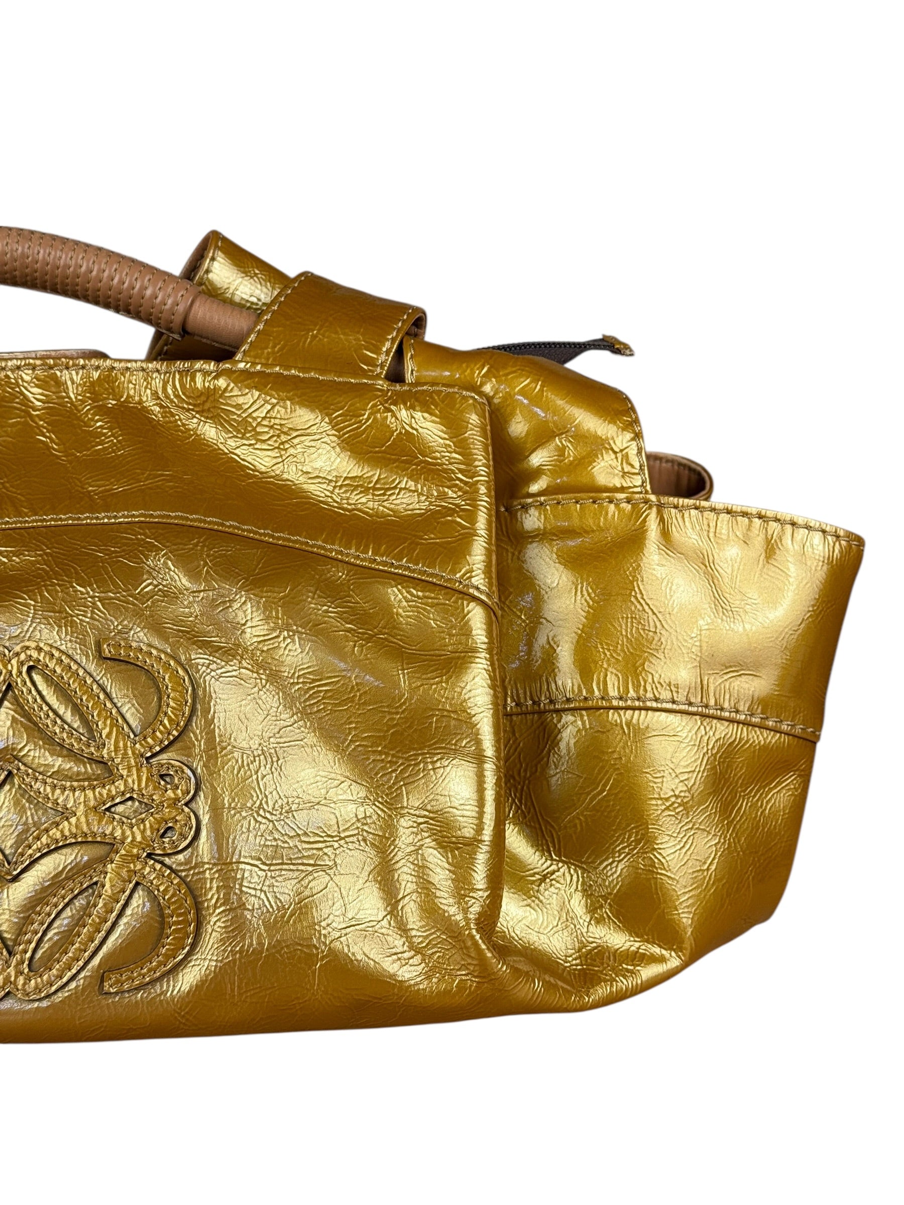 Loewe Metallic Gold Nappa Aire Handbag