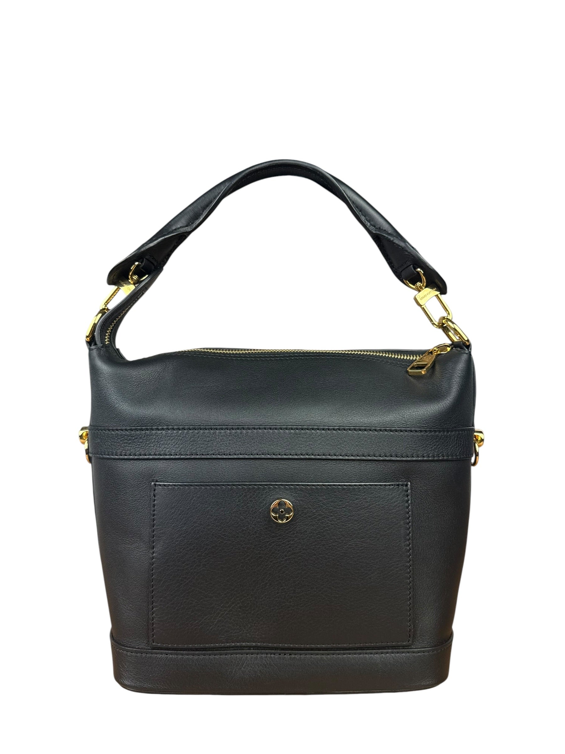 Louis Vuitton Black Leather Cruiser Handbag