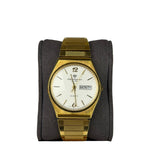 Jules Jurgensen Quartz Day Date Gold Toned Watch