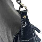 Fendi Black Patent Leather Trim B Bis Shoulder Bag