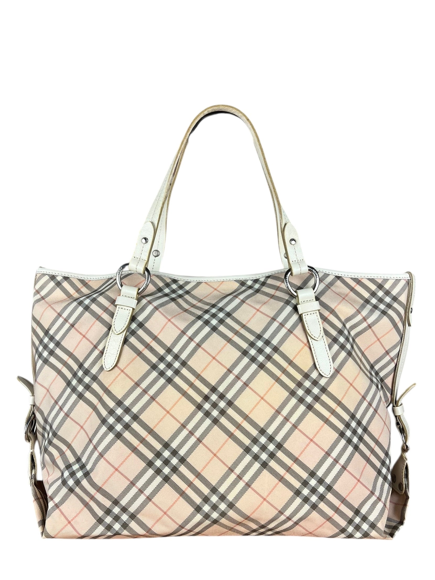 Burberry Nova Check Buckle Tote Bag