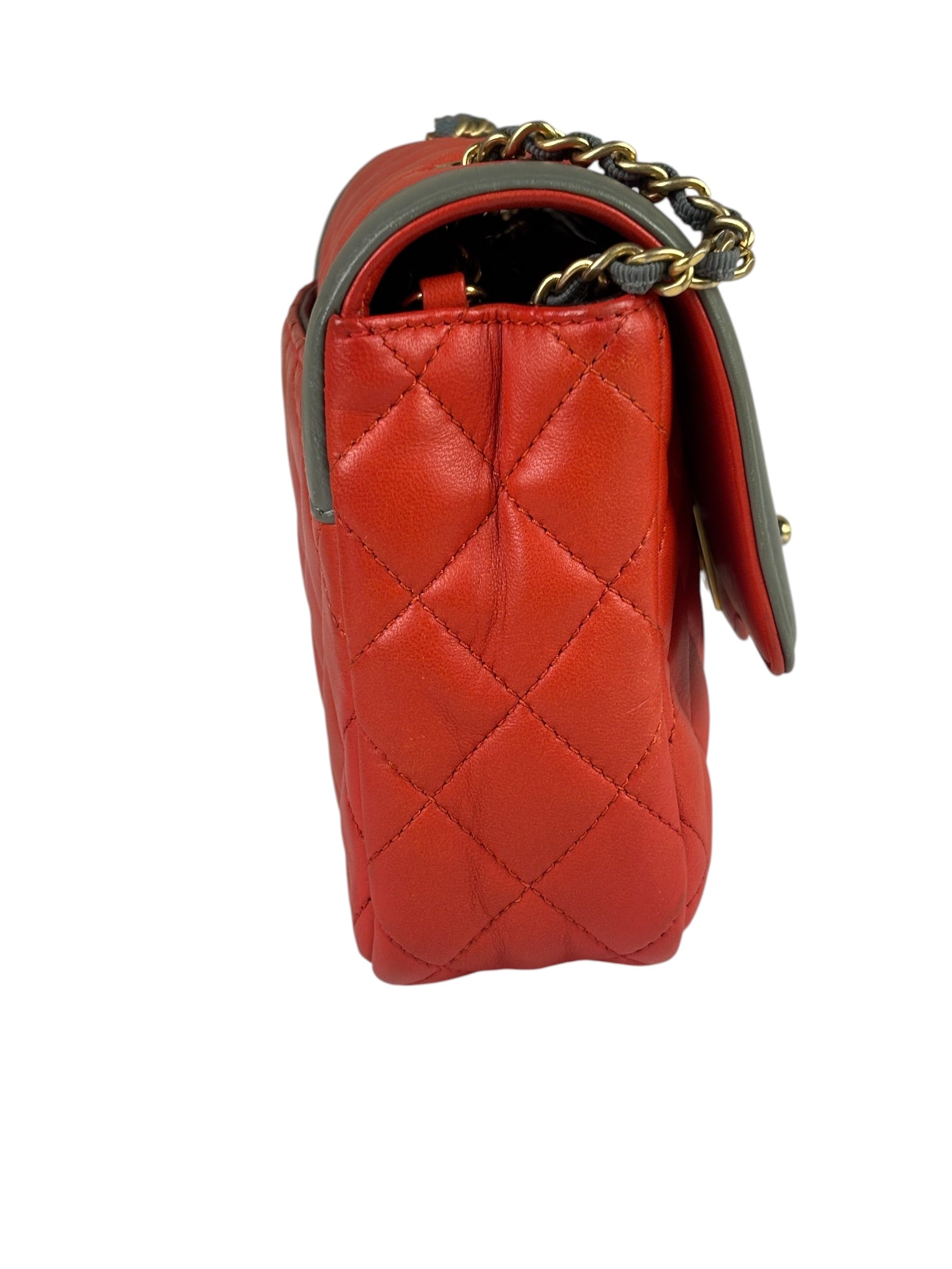 Chanel Two Tone Lambskin Mini Day Flap