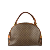 Celine Brown Leather Macadam Dome Handbag
