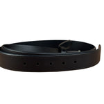 Prada Silver Emblem Leather Belt