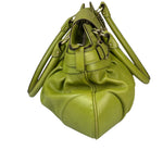 Salvatore Ferragamo Green Leather Marisa Shoulder Bag