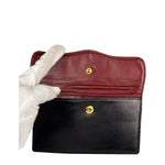 Chanel Vintage Black Leather Double Flap Shoulder Bag 1999