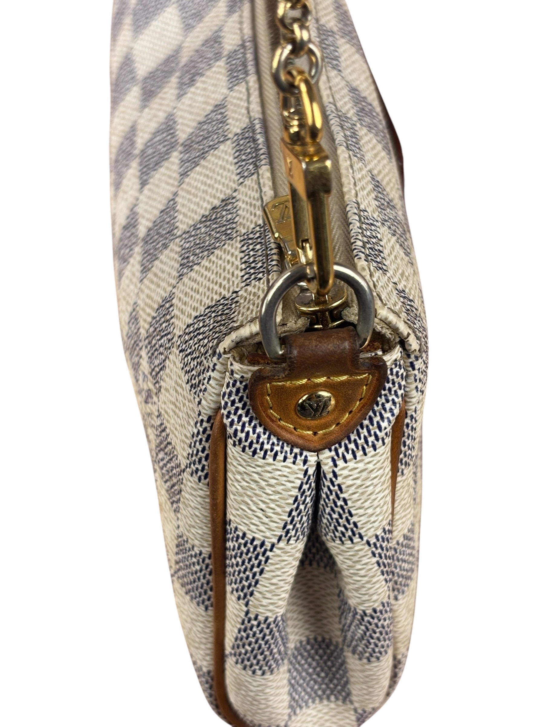 Louis Vuitton Damier Azur Eva Clutch Shoulder Bag
