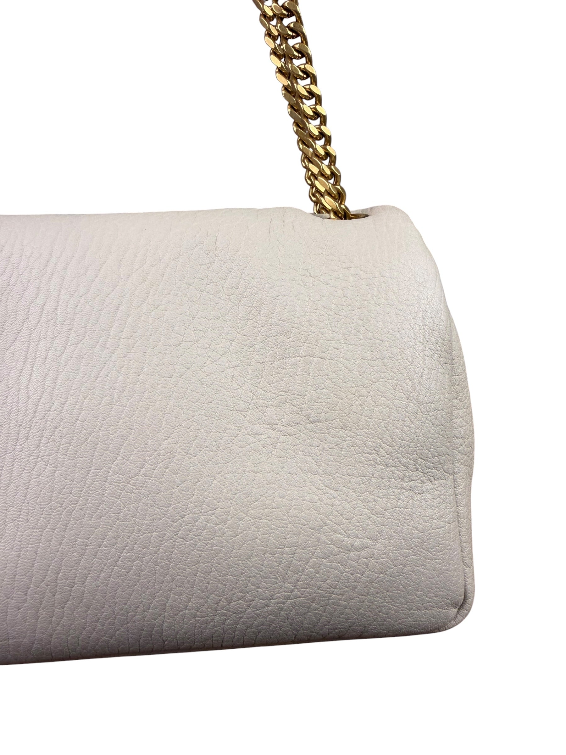 YSL Calypso Crema Soft Flap Bag