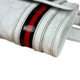 Gucci GG White Coated Canvas Sherry Line Belt Bag