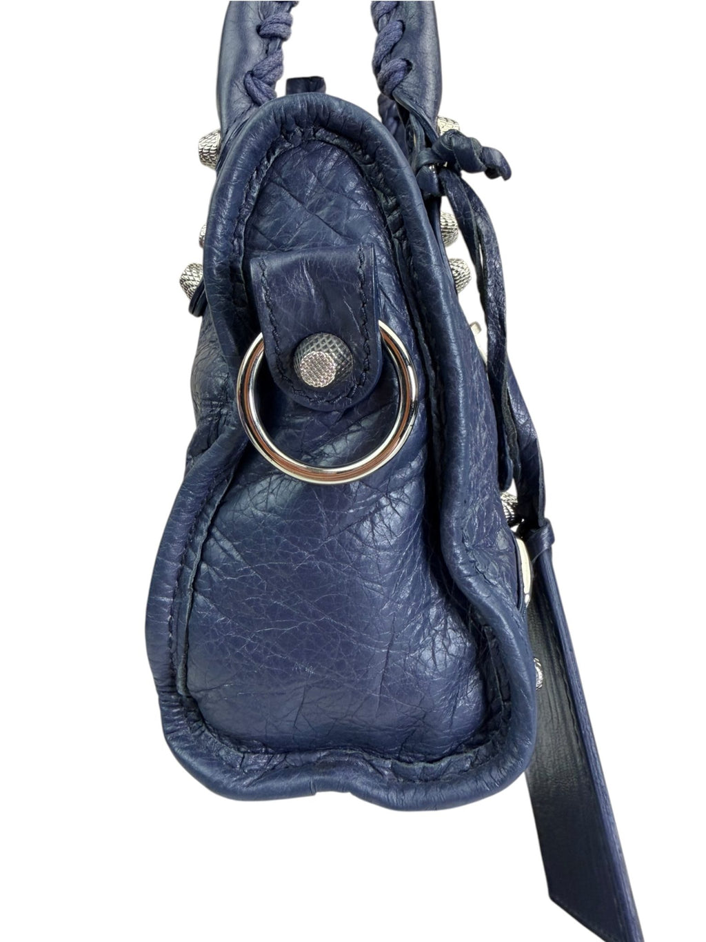 Balenciaga Navy Blue Mini City Bag