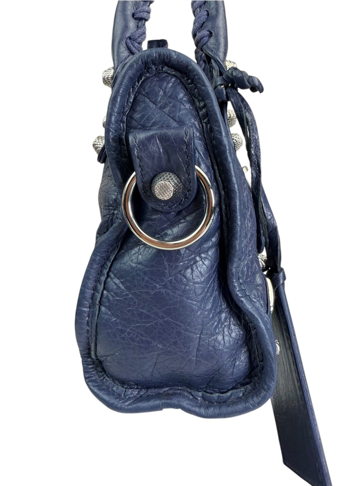 Balenciaga Navy Blue Mini City Bag
