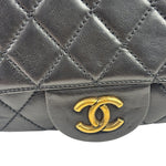 Chanel Vintage Black Quilted Lambskin Shoulder Bag 2010