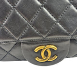 Chanel Vintage Black Quilted Lambskin Shoulder Bag 2010