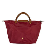 Longchamp Red Leather Trim Le Pliage Paris Eiffel Tower Tote Bag