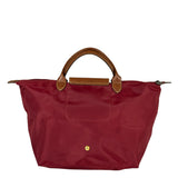 Longchamp Red Leather Trim Le Pliage Paris Eiffel Tower Tote Bag