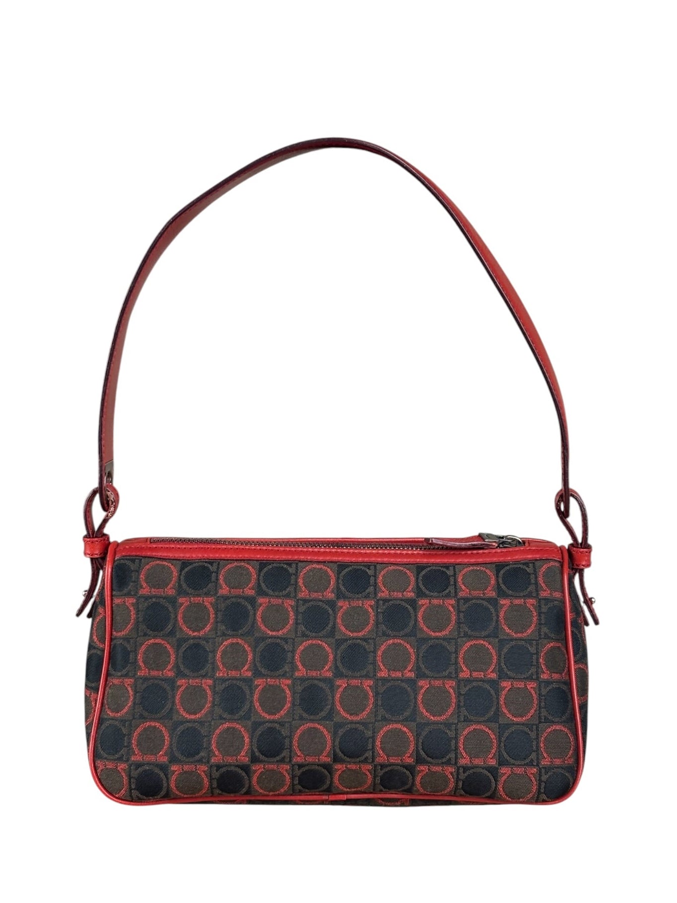 Salvatore Ferragamo Multicolor Leather Trim Monogram Gancini Pochette