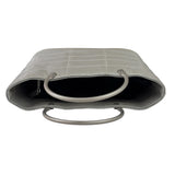 Chanel Silver Nylon Quilted Vintage Mini Chocolate Bar Tote 1997