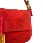 Fendi Baguette Red Suede