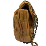 Prada Vintage Brown Nappa Leather Gaufre Shoulder Bag