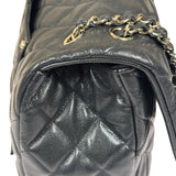 Chanel Black Quilted Caviar Jumbo Flap Bag 2021