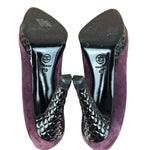 Chanel Two-Tone Suede Cap-Toe Platform Pumps