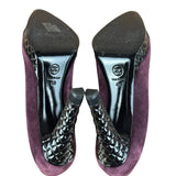 Chanel Two-Tone Suede Cap-Toe Platform Pumps