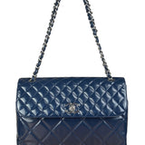 Chanel Blue Patent Quilted Business Flap Bag 2012 17ds