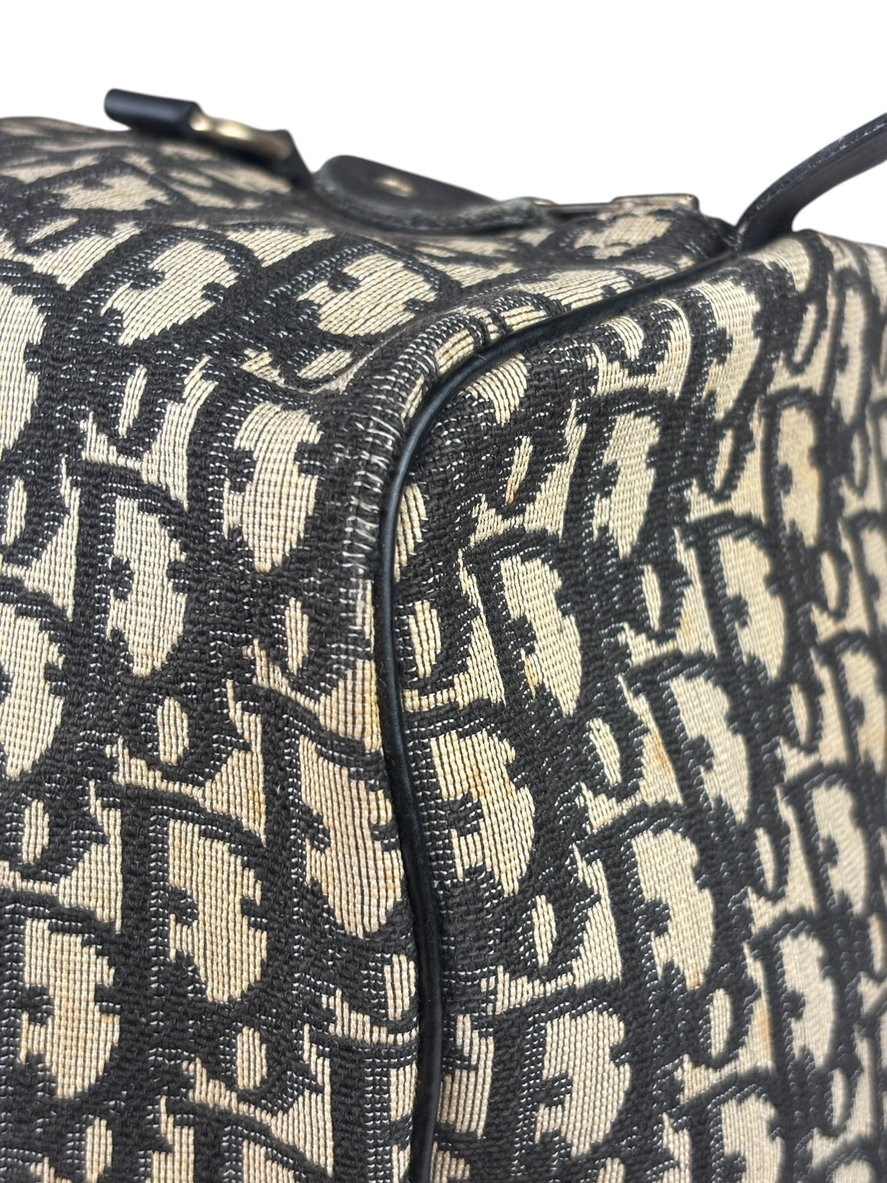 Christian Dior Vintage Black Trotter Boston Bag