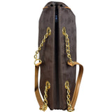 MCM Brown Nylon/Leather Visetos Monogram Shoulder/Tote Bag