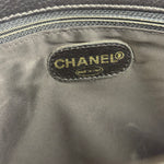 Chanel Black Leather Front Pocket Chain Tote 1998