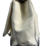 Chanel White Quilted Leather Blizzard Zip Flap-Shoulder Bag 2010