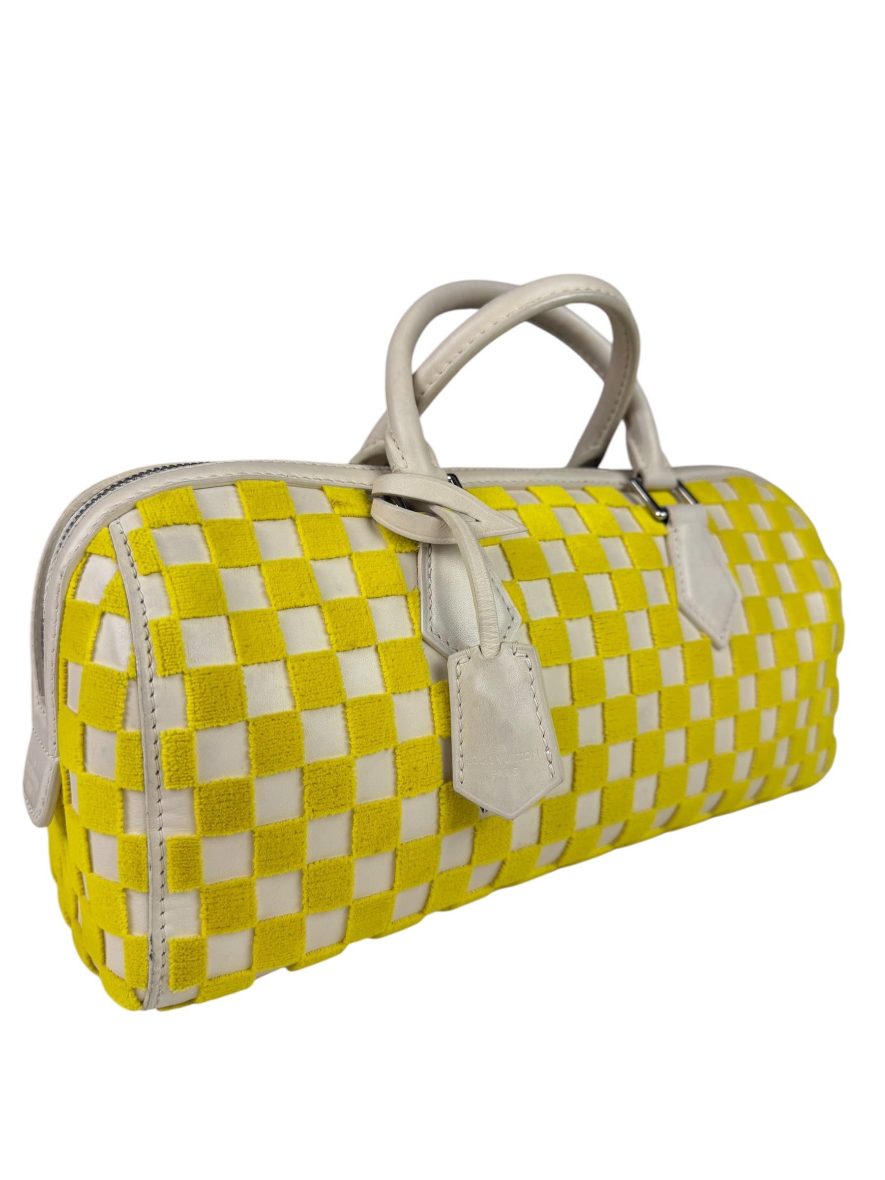 Louis Vuitton Cream/Yellow Damier Cubic Printemps Etè Speedy 2013