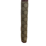 Gucci Vintage Burgundy Leather Trim GG Canvas Continental Wallet