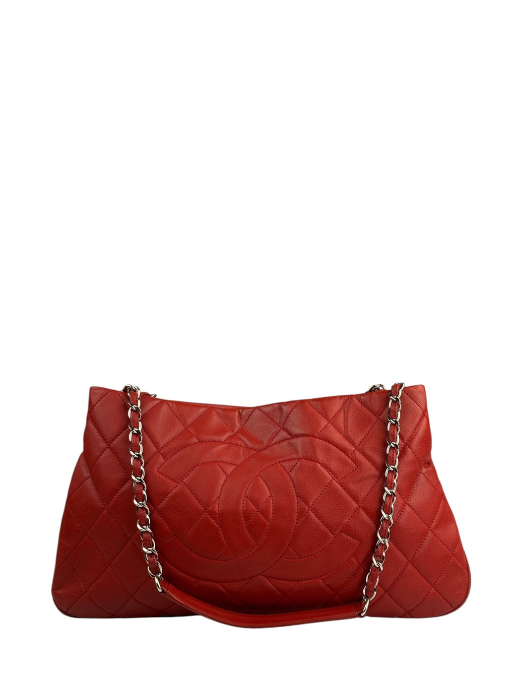 Chanel Red Caviar Leather Zip Out Tote Bag 2011