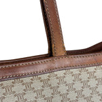 Celine Vintage Coated Canvas Macadam Shoulder Tote