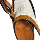 Fendi Brown/Cream Leather Jacquard FF Zucca Baguette