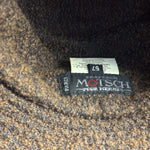 Hermes Vintage Brown Leather-Trimmed Motsch Bucket Hat