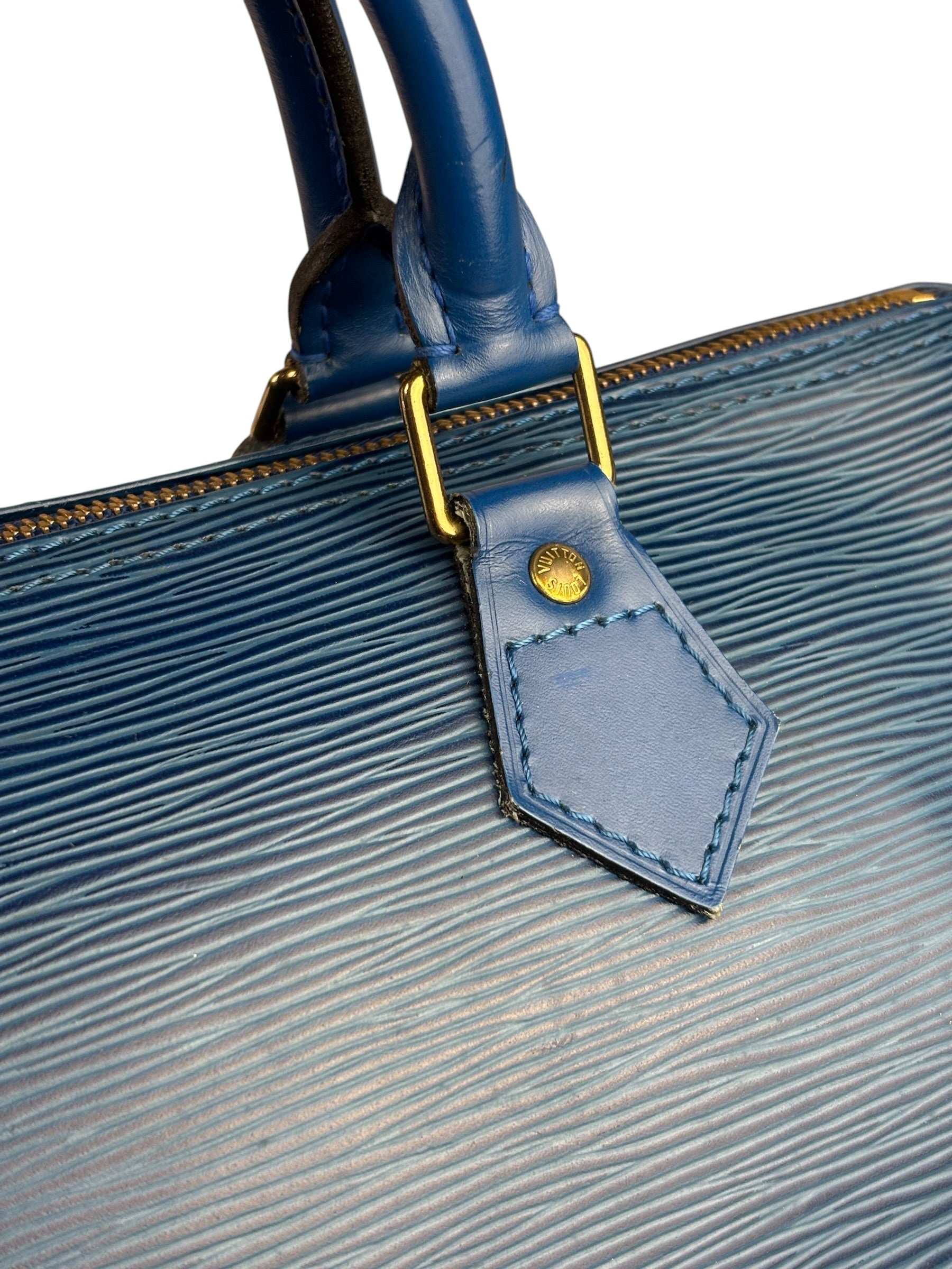 Louis Vuitton Blue Epi Leather Speedy 30