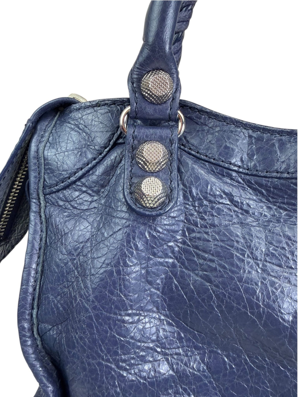 Balenciaga Navy Blue Mini City Bag