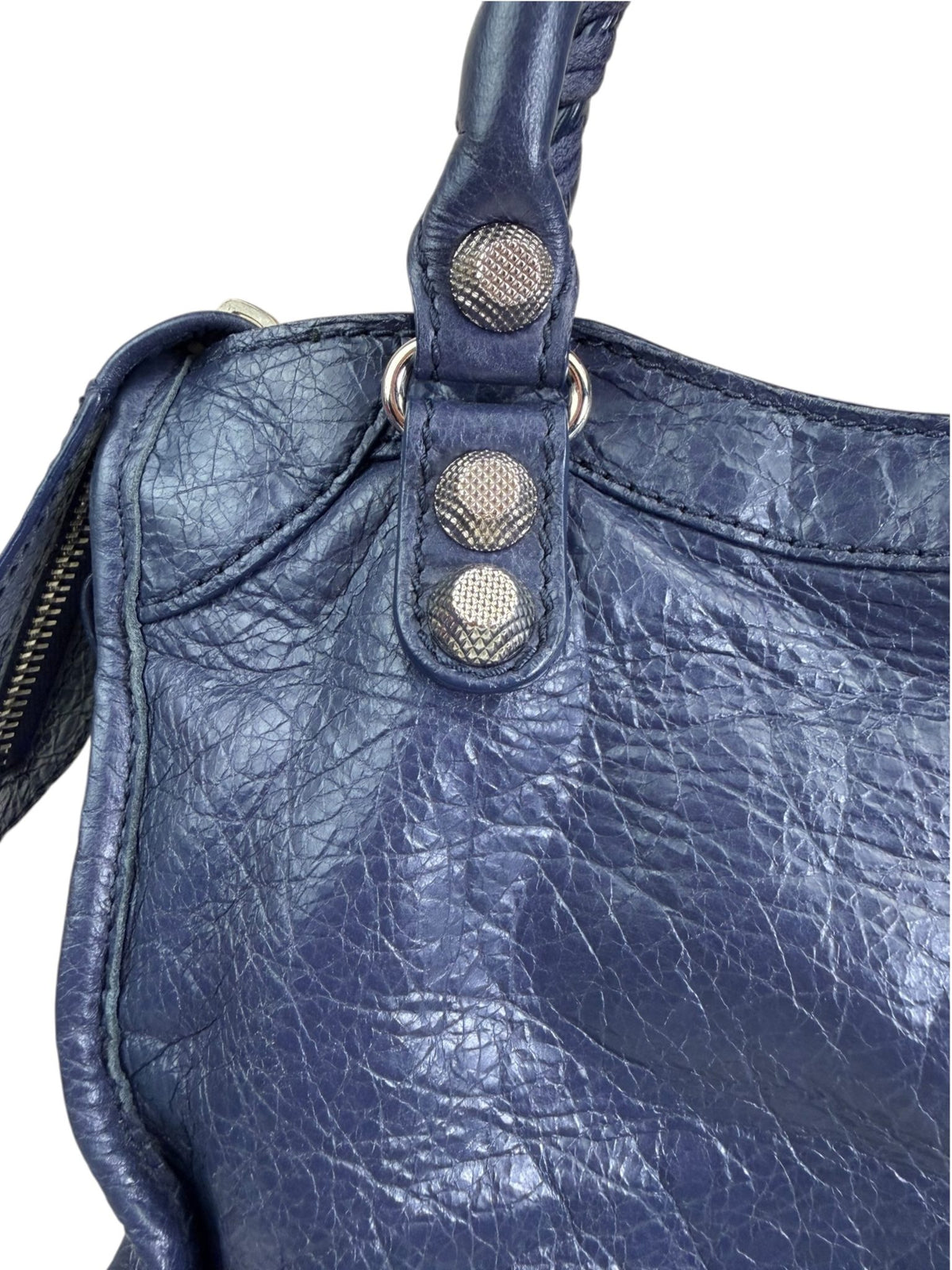 Balenciaga Navy Blue Mini City Bag