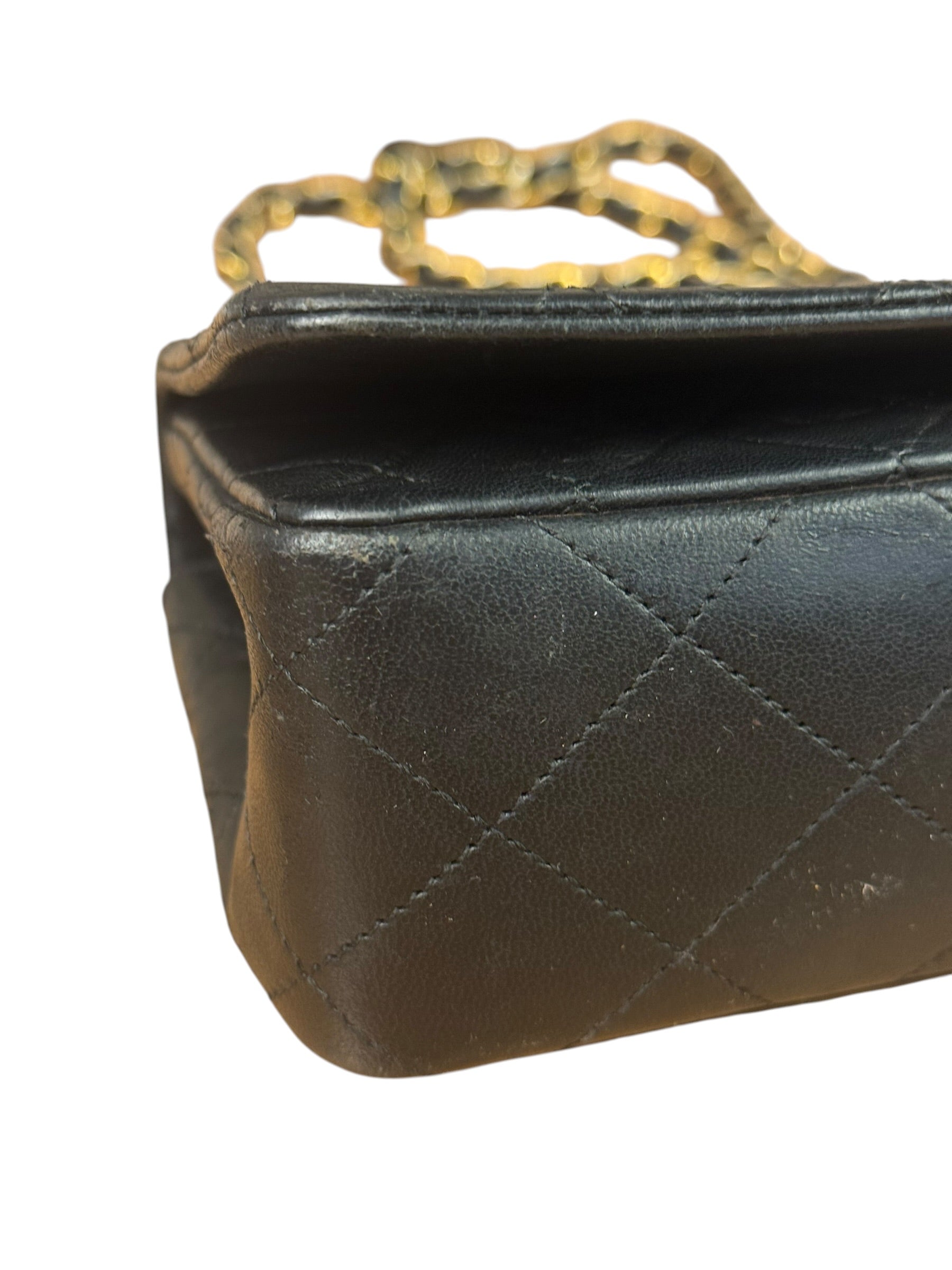 Chanel Black Quilted Leather Mini Flap Bag  2011