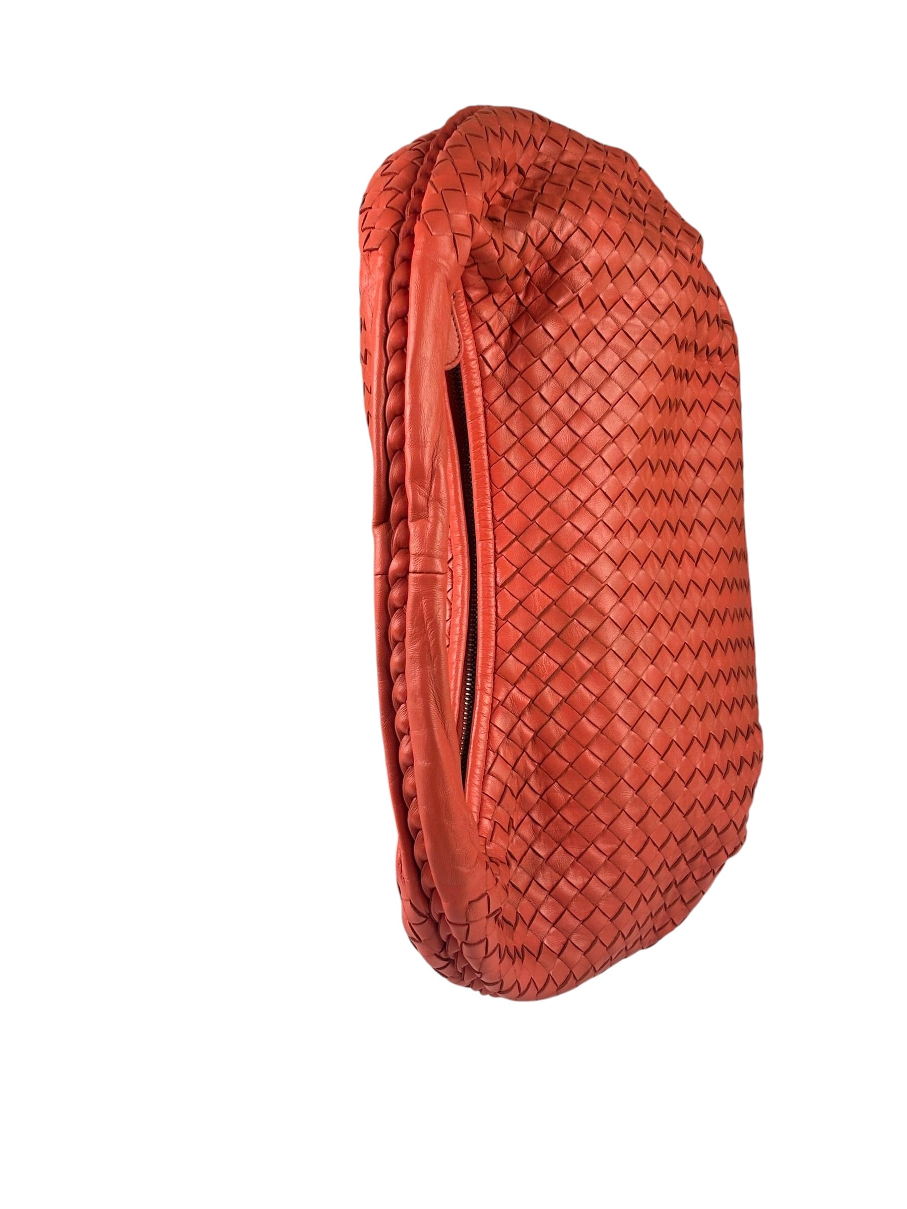 Bottega Veneta Orange Intrecciato Hobo Bag